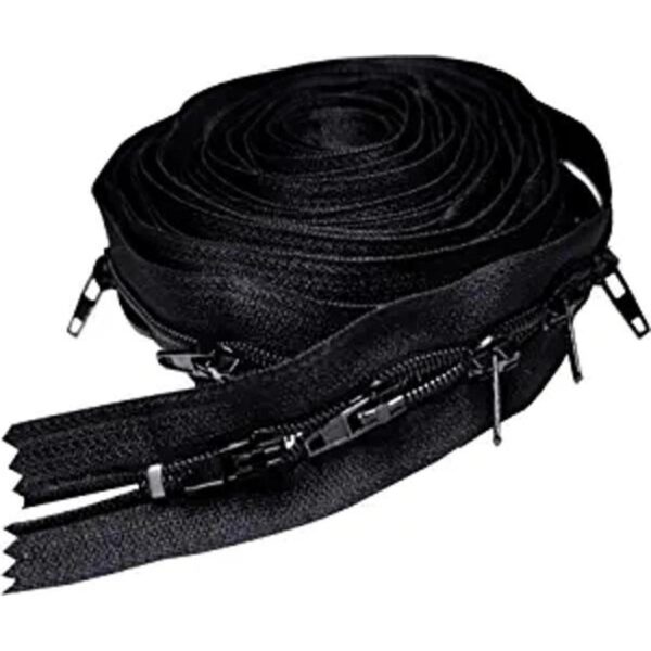 Cremallera negra 3 por The Roll Long Zipper by The Yard_1