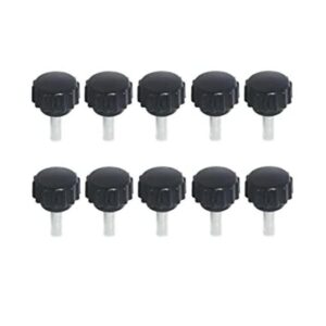 M4 x 12 Pomo de forma redonda moleteado macho mango de_1