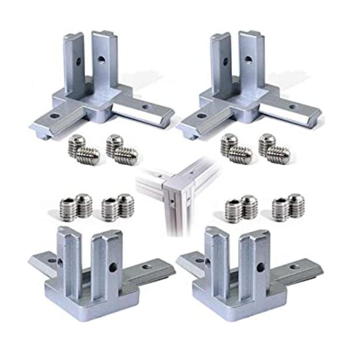 Boeray Conector de soporte de esquina con tornillos de
