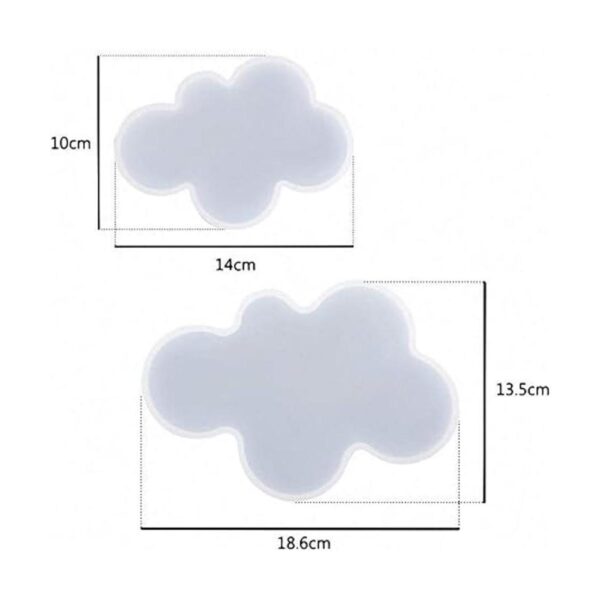 2 moldes grandes y pequeños de resina de nubes molde de