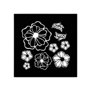 5 hojas de pegatinas de pared de flores blancas DIY