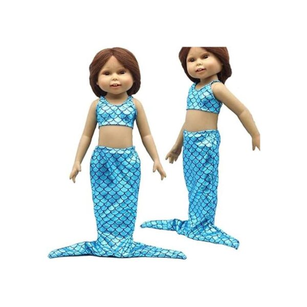 Popuid Traje de traje de sirena de 18.0 in para muñeca_3