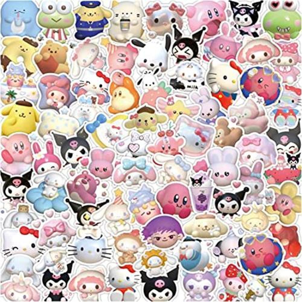 120 calcomanías 3D de anime calcomanías impermeables de