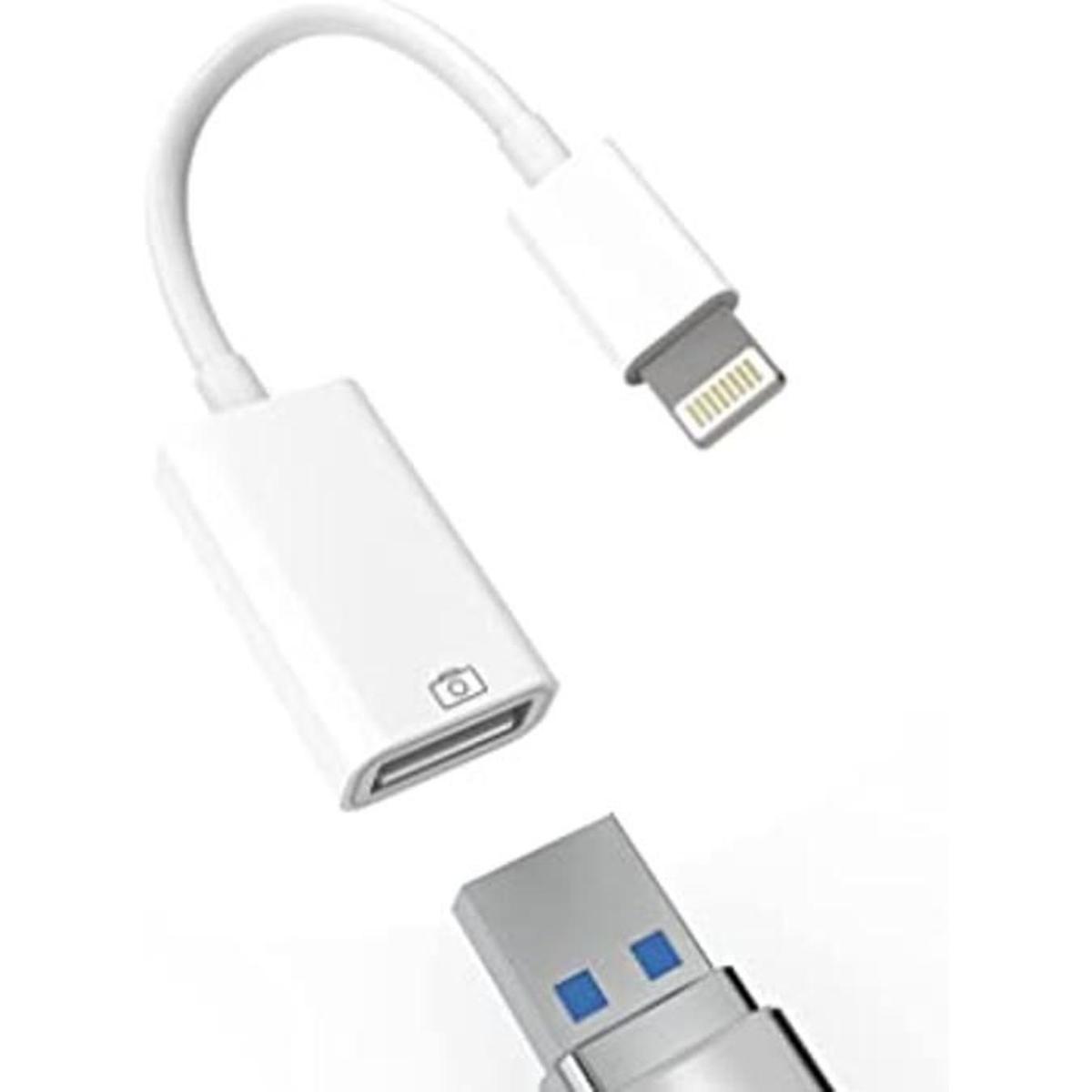 Adaptador Lightning macho a USB hembra OTG cable de