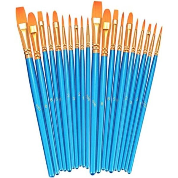 BOSOBO Juego de 2 pinceles de pintura 20 unidades punta