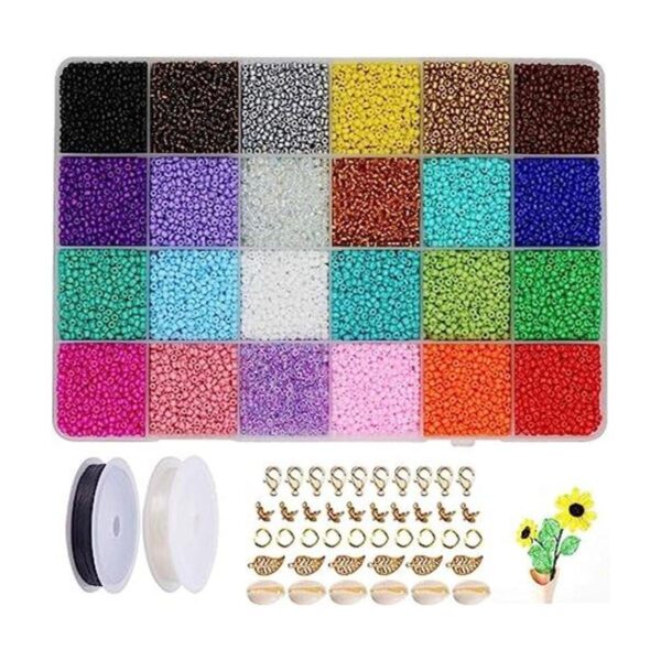 Aofieijew 24000 cuentas de cristal de 24 colores cuentas_1