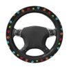 Funda de volante con estampado de patas de perro_2