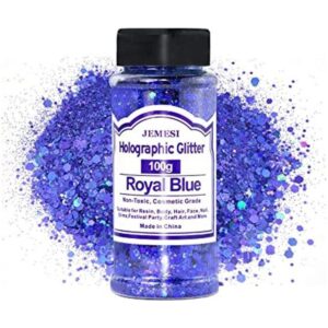 Brillo holográfico grueso 3.53 oz color azul real_1