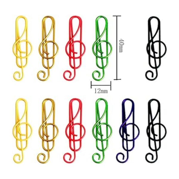 50 piezas Clips de papel Notas musicales Tipo de estilo_2