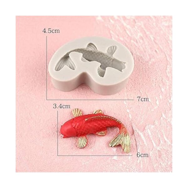 Fewo 2 moldes de silicona para fondant diseño de peces