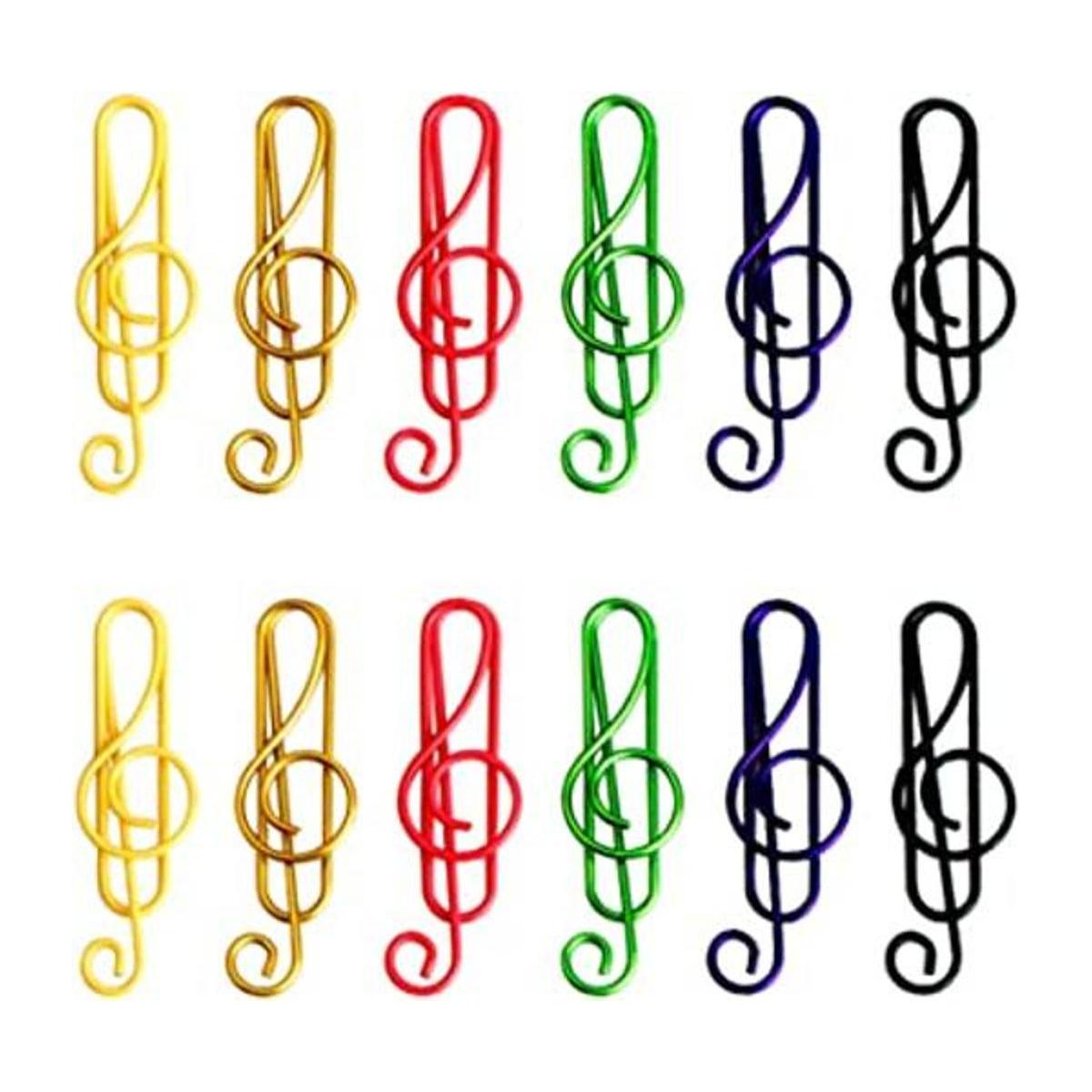 50 piezas Clips de papel Notas musicales Tipo de estilo