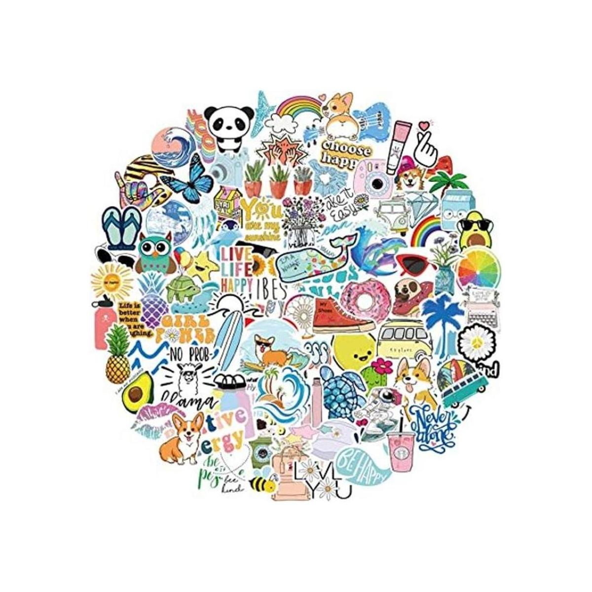 Bekayshad Stickers for Water Bottles 100 PackPCS Cute