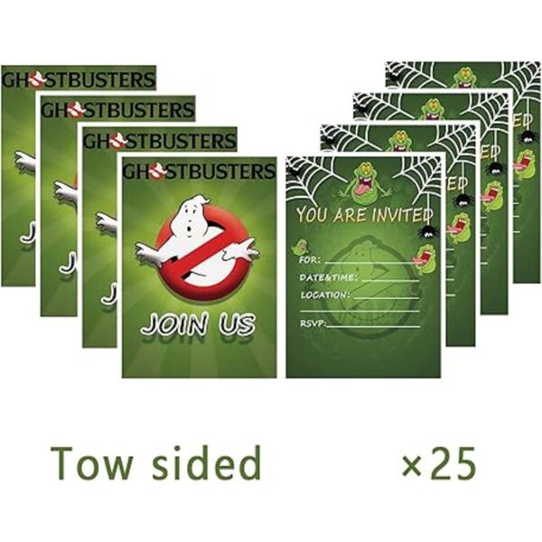 25 tarjetas de invitación de fiesta de Cazafantasmas para_2