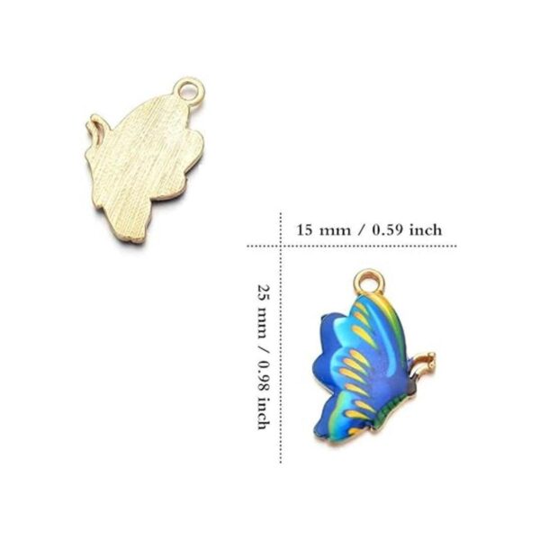 SYBKED Colgante de aleación de mariposa de color mixto