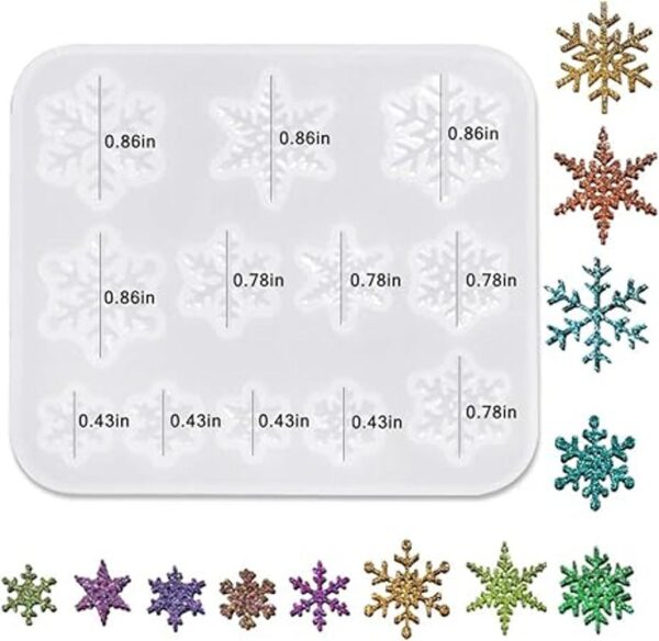 FineGood Moldes de resina de resina de copo de nieve para