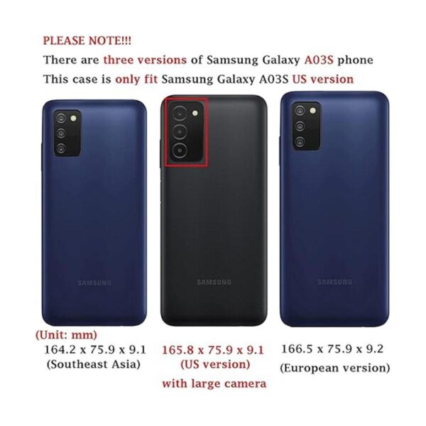 LBYZCASE Funda para Samsung Galaxy A03S con tarjetero y_2