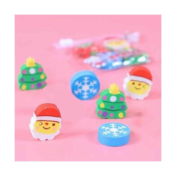 30 mini gomas de borrar de Navidad surtidas mini gomas de_3