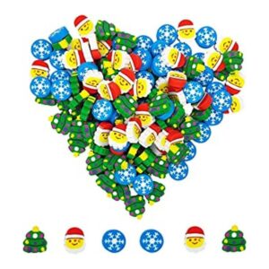 30 mini gomas de borrar de Navidad surtidas mini gomas de_1