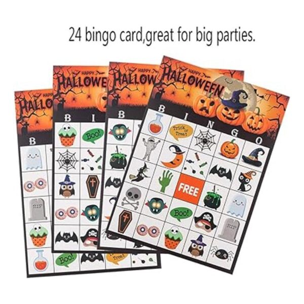 Juego de bingo de Halloween para 24 jugadores para niños_2