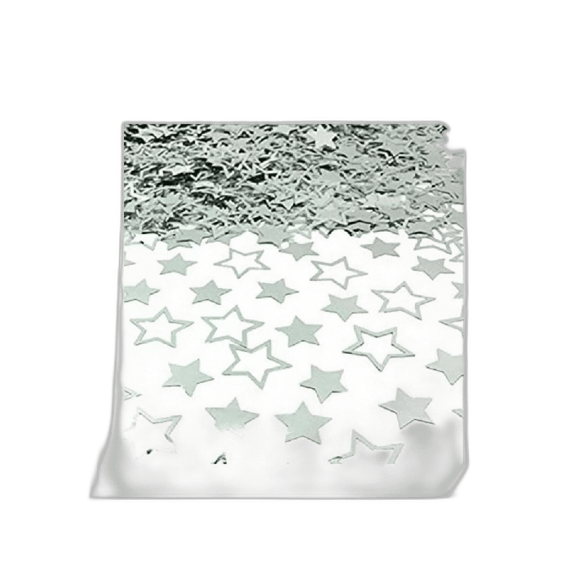 Confeti de estrellas Plateado
