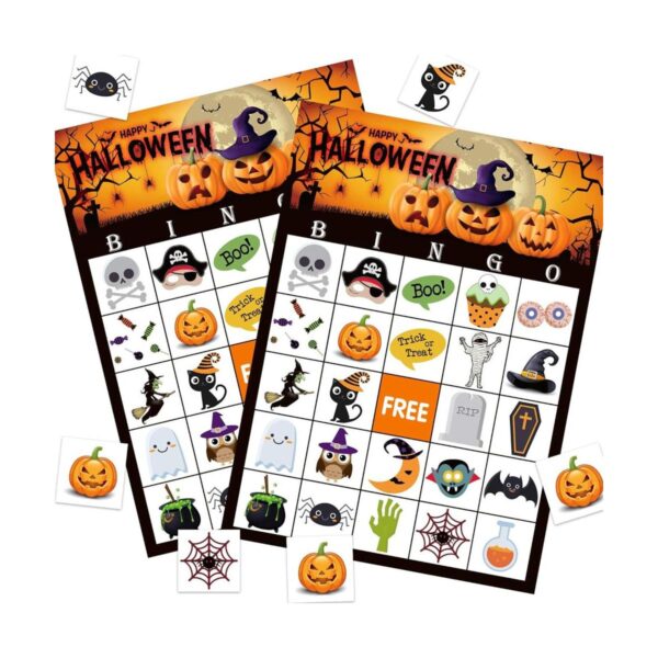 Juego de bingo de Halloween para 24 jugadores para niños_1
