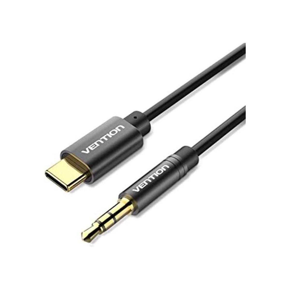 Adaptador de audio retráctil chapado en oro tipo C a 0.138