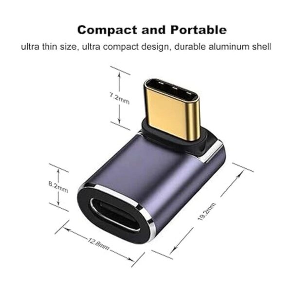 AreMe Adaptador USBC de ángulo recto de 90 grados macho a_6