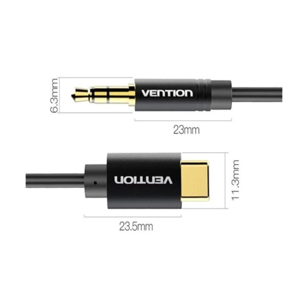 Adaptador de audio retráctil chapado en oro tipo C a 0.138_6