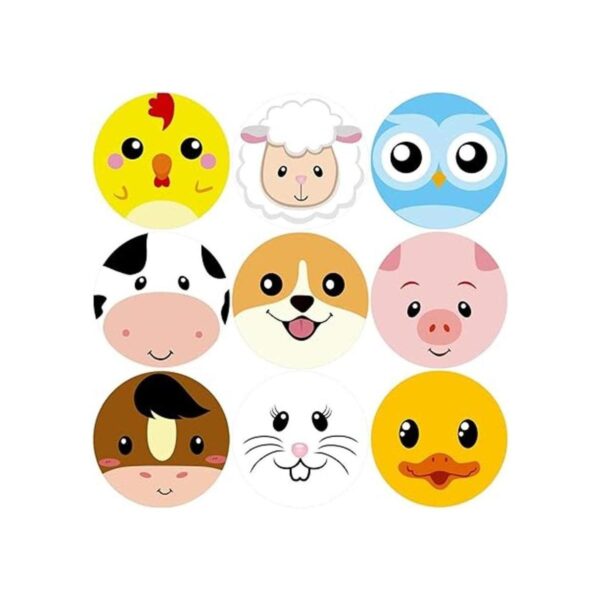Etiqueta engomada del animal de la granja perforada 200pcs_2