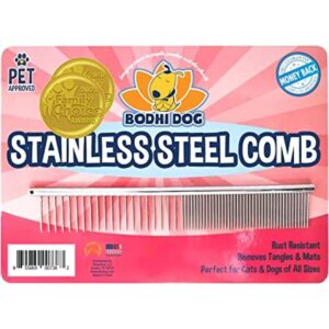 Peine de metal de acero inoxidable premium para perros y_1