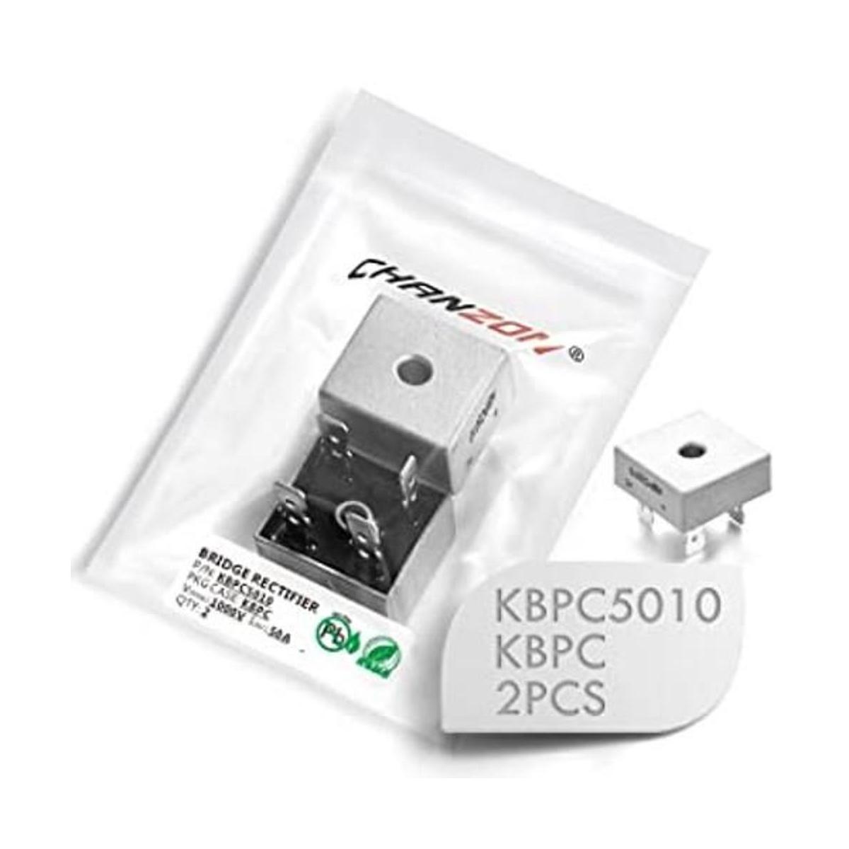 Chanzon KBPC5010 Diodo rectificador de puente 50A 1000V