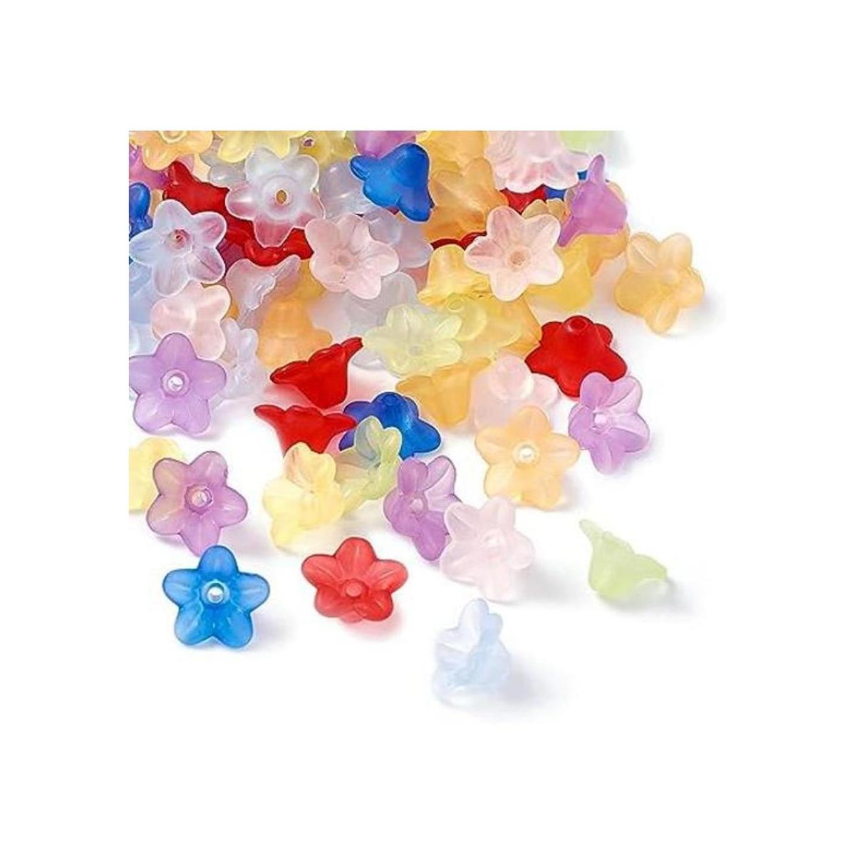Pandahall 100 cuentas de acrílico transparente esmerilado
