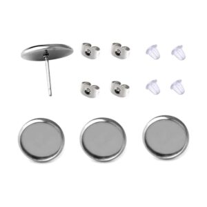 40 pendientes de acero inoxidable con forma de cabujón_1