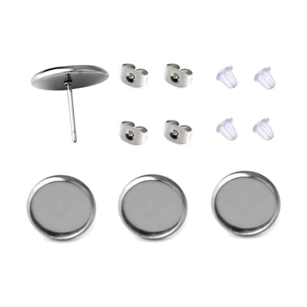 40 pendientes de acero inoxidable con forma de cabujón_1