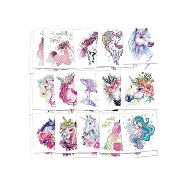 Tatuajes temporales de unicornio para niños y niñas 45_1