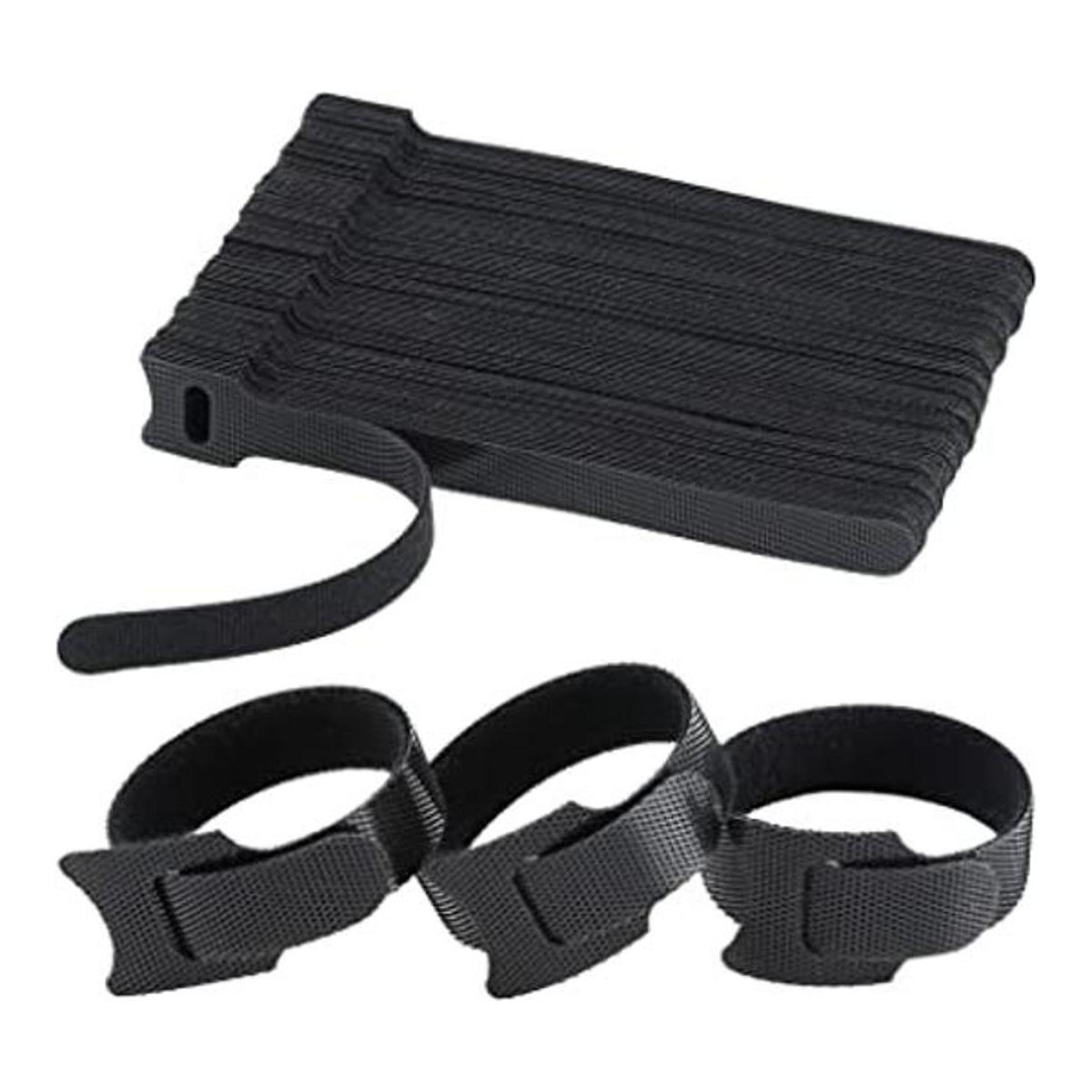 Sujetacables reutilizables de color negro 120 unidades