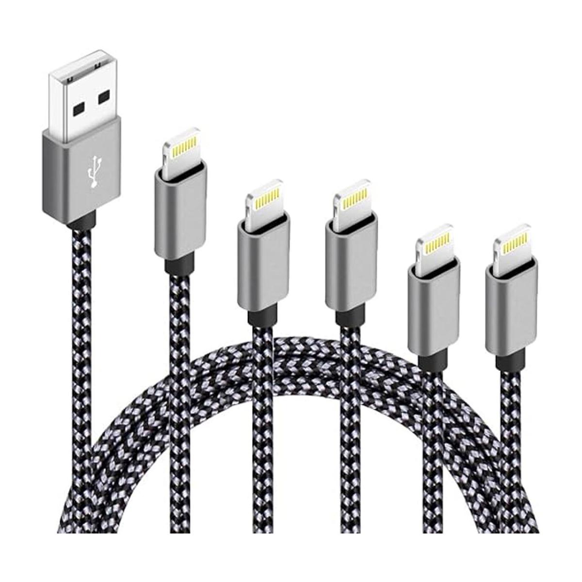 Paquete de 5 cables Lightning para iPhone de 3 pies 3 pies