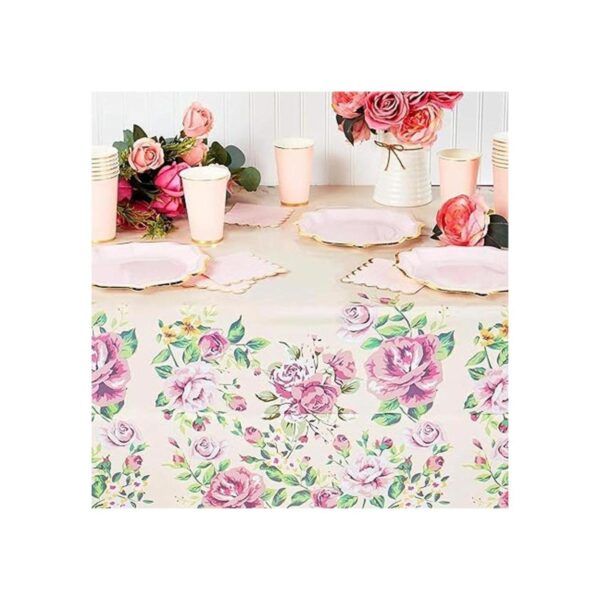 Mantel rosa rosa para decoración de boda 53.9 x 109.4 in_2