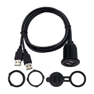 Duttek Cable de montaje empotrado para panel USB doble_1
