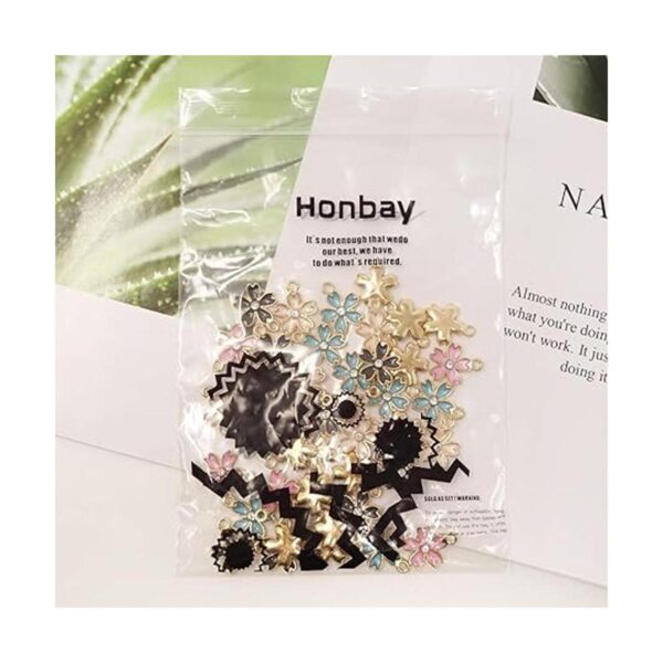 Honbay 40pcs esmalte flor de cerezo colgante colgante para