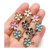 Honbay 40pcs esmalte flor de cerezo colgante colgante para