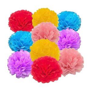 Pompones de papel de seda flores de papel cumpleaños_1