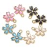 Honbay 40pcs esmalte flor de cerezo colgante colgante para