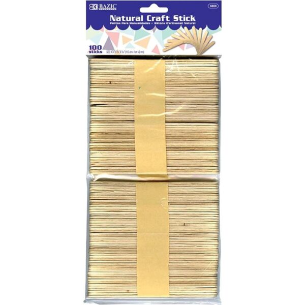 BAZIC Palitos de manualidades de madera natural palito