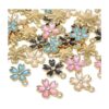 Honbay 40pcs esmalte flor de cerezo colgante colgante para
