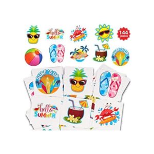 144 piezas de tatuajes para niños tatuajes de verano_1