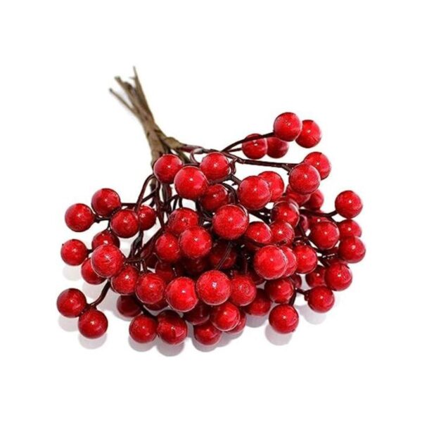 Rocío de tallos de bayas artificiales de tubería roja para