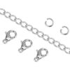 Cadena de collar de 16.4 ft con 30 cierres de langosta y