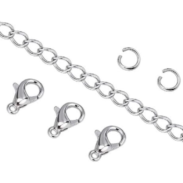 Cadena de collar de 16.4 ft con 30 cierres de langosta y