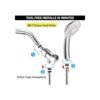 NearMoon Soporte de brazo de ducha ajustable con gancho_4
